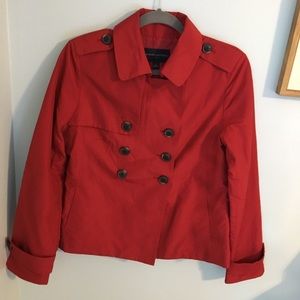 Banana republic Red cropped raincoat